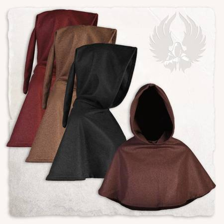 Wolfram Hood Wool Black - kaptur wełniany
