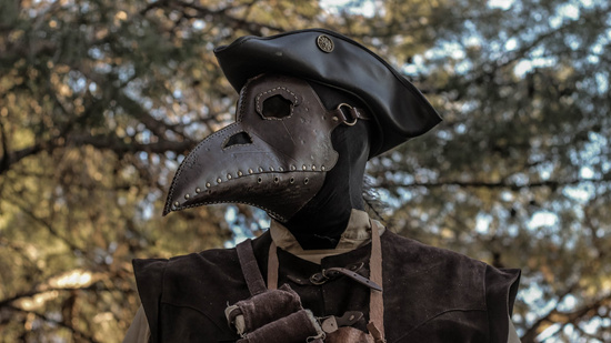 Leather Plague Doctor Mask