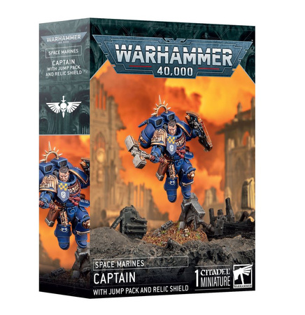 Warhammer 40000: Space Marines Captain with Jump Pack and Relic Shield