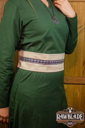 Jeanne fabric belt - White