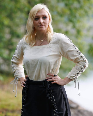 Abby Blouse Metal Eyelets - Cream