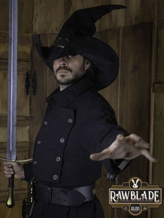 Wikka the Witch Hat Split Leather - Black