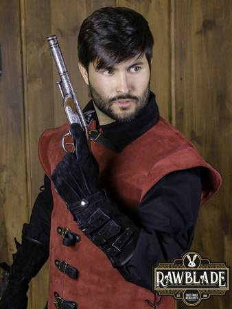 Jules Short Splitleather Jerkin - Red