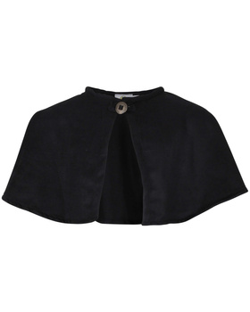 Bron Pelerine Wool Black - wełniana krótka peleryna