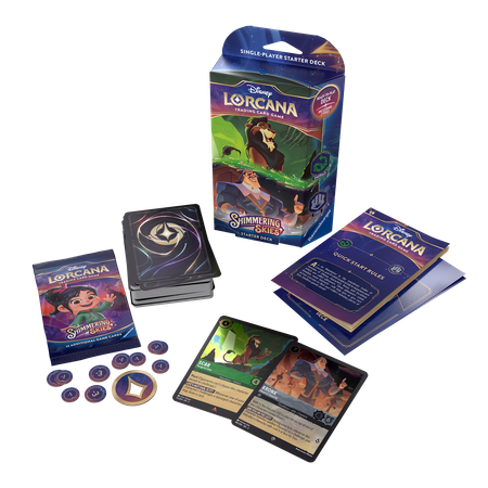 Disney Lorcana: Shimmering Skies Starter Deck Emerald and Steel