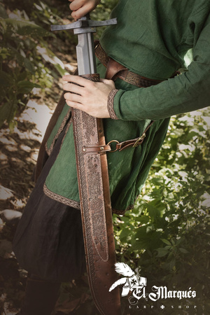Longmesser Scabbard - Brown Viking - pochwa ma miecz