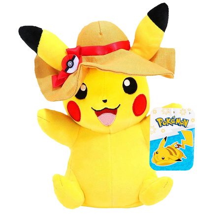 Pokémon Maskotka Plush Pikachu Sun hat 20 cm