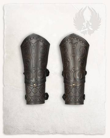 Gawain bracers brown - skórzane karwasze