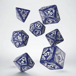 Komplet kości - Starfinder: Signal Of Screams - Granatowo-biały