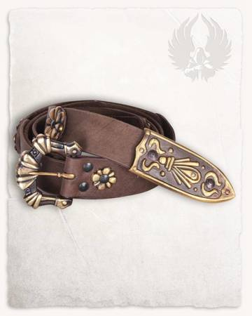 Leon Belt Broad Brown - skórzany pasek