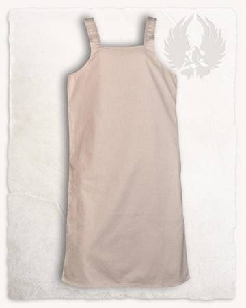 Ester Apron Dress Cream - płócienna suknia fartuchowa