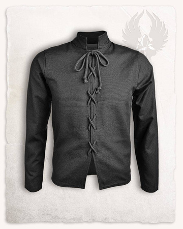 Leonhardt Jerkin Black - kaftan średniowieczny