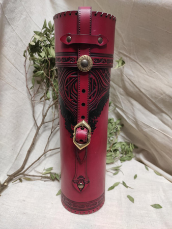 Medieval scroll holder - Red 