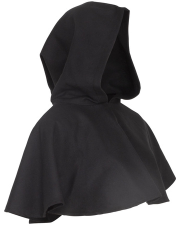 Basic Hood - Black - płócienny kaptur