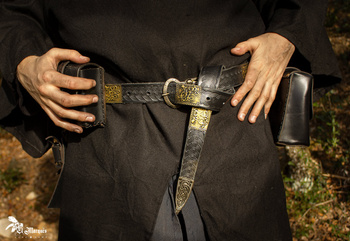 Raider belt - Black - skórzany pas