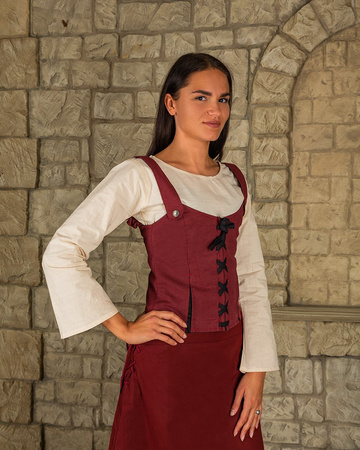 Lea Bodice Bordeaux - kamizelka gorsetowa