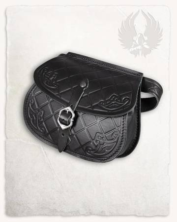 Julius Beltbag Black - skórzana torba na pas