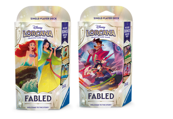 Disney Lorcana: Fabled Zestaw dwóch Starter Deck(2) Emerald and Ruby oraz Amber and Saphire