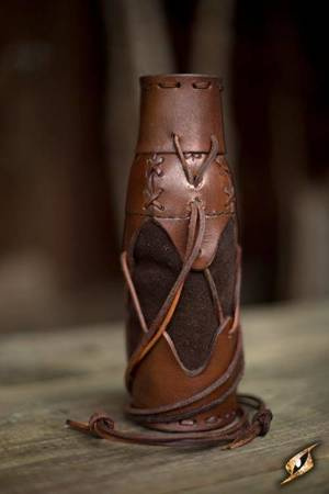 Laced Bottle Holder - Brown