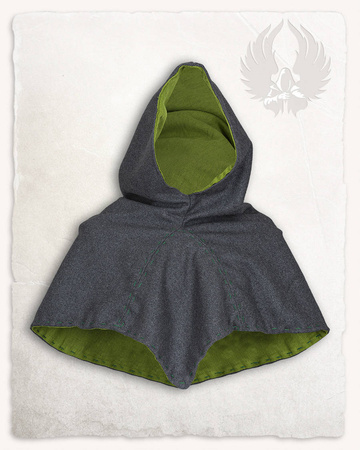 Halaif Hood Wool Grey/Green 2nd Edition - wełniany kaptur