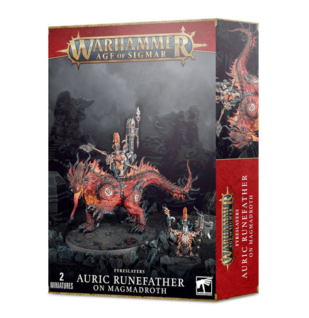 Age of Sigmar: Auric Runefather on Magmadroth