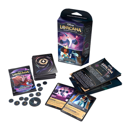 Disney Lorcana: Rise of the Floodborn Starter Deck Amethyst and Steel