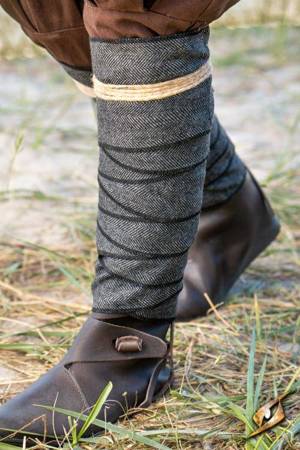 Herringbone Leg Wraps - Wool - Charcoal Grey