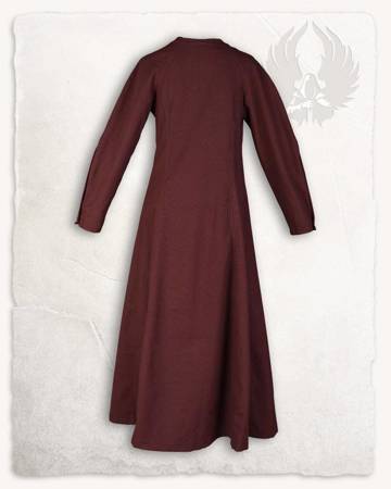 Jovina Dress Canvas Bordeaux - płócienna suknia