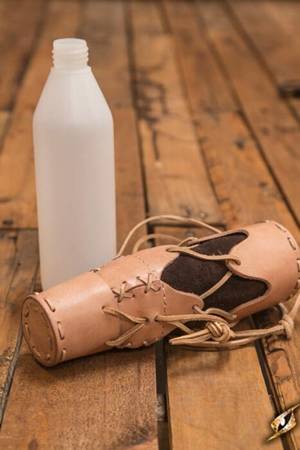Laced Bottle Holder Natural + 500ml Plastic Flask