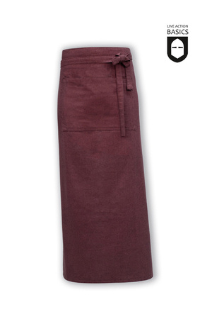 Long Apron - Brown - płócienny fartuch