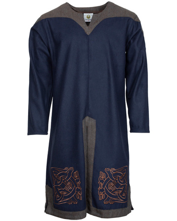 Norgaard Tunic wool embroidered - Blue- tunika średniowieczna