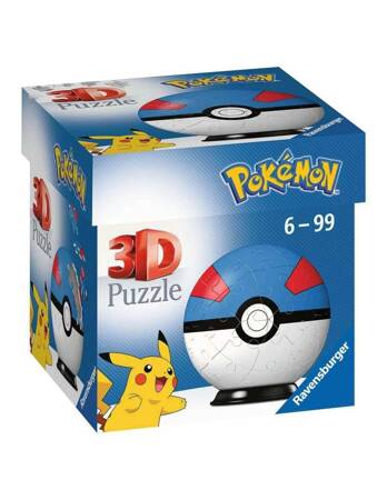 Puzzle 3D Kula Pokemon Niebieska 54 Elementy