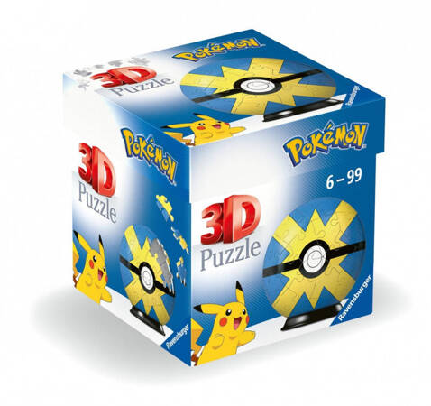 Puzzle 3D Kula Pokemon Quick Ball 54 Elementy