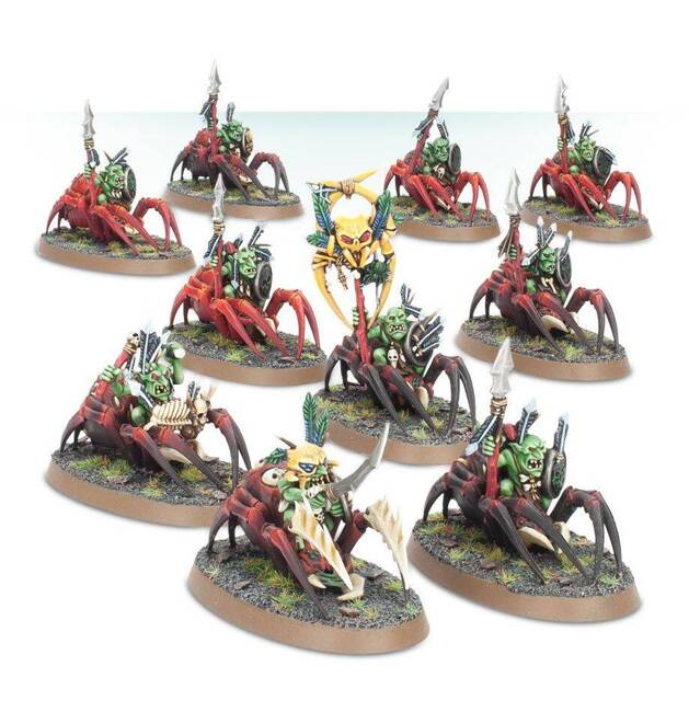 Age of Sigmar: Gloomspite Gitz Grot Spider Riders