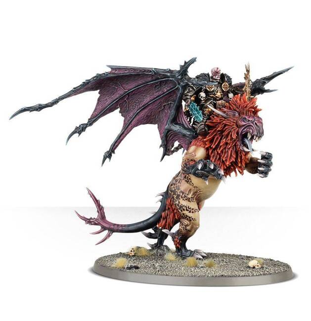 Age of Sigmar: Slaves to Darkness Chaos Lord on Manticore