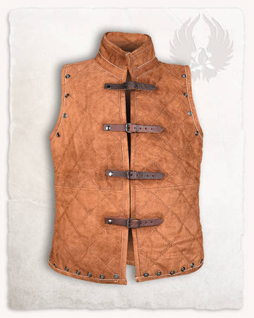 Arthur Gambeson Vest Suede light brown - kamizelka zamszowa