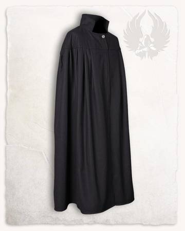 Bron Cloak Wool Black - długi wełniany płaszcz