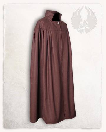 Bron Cloak Wool Brown - długi wełniany płaszcz