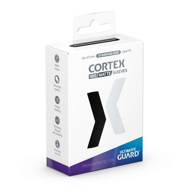 CORTEX Matte Sleeves Standard Size Black (100)