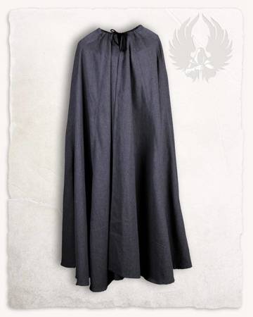 Carl Cloak Black - średniowieczny płaszcz, peleryna