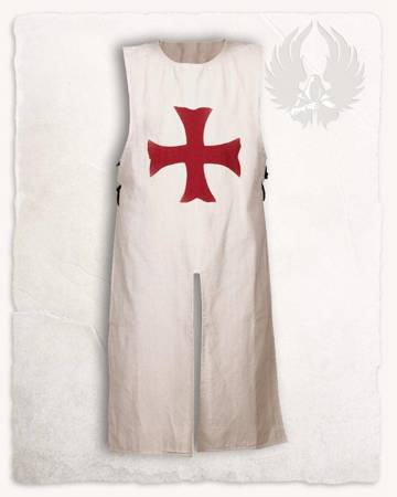 Carl Crusader Tabard Cream/Red - tabard krzyżowca