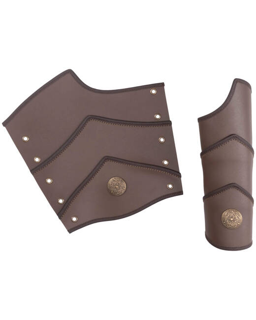 Centinala bracers - Brown - skórzane karwasze 