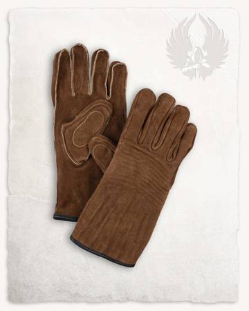 Clemens Gloves Light Brown - zamszowe rękawice