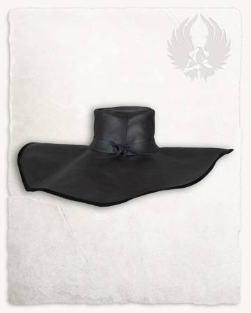 Diego Spanish Hat Black - skórzany kapelusz