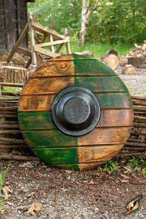 Drang Shield - Green/Wood - 50 cm