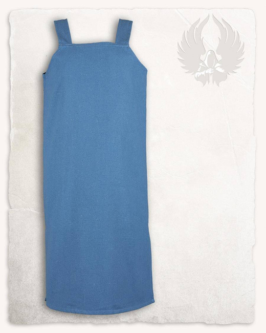 Ester Apron Dress Light Blue - płócienna suknia fartuchowa