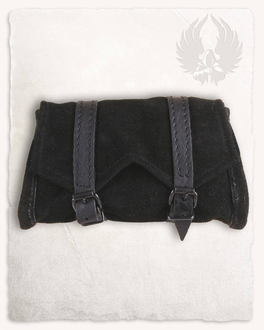 Friedhelm Beltbag Large Black - zamszowa duża kaletka