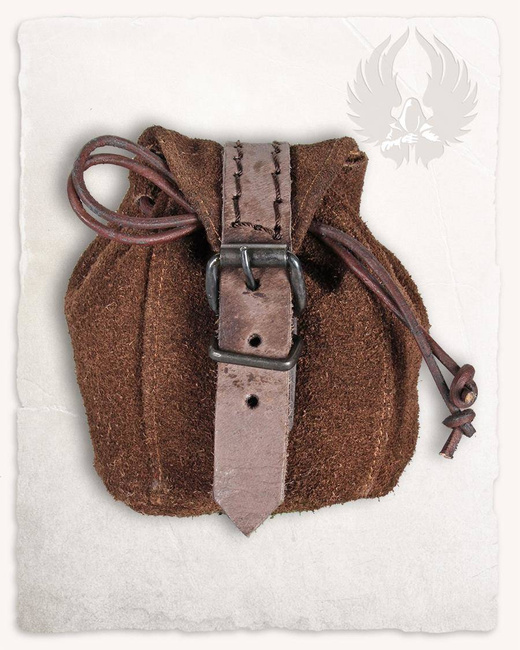 Friedhelm Leather Pouch Brown - zamszowa sakiewka