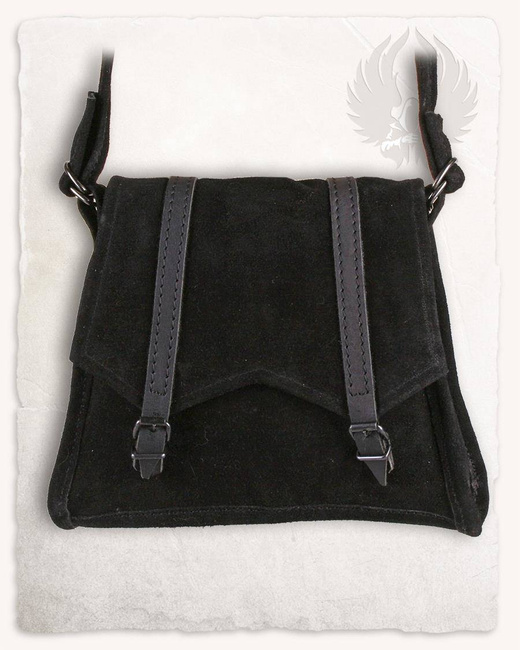 Friedhelm Shoulder Bag Black - zamszowa torba na ramię