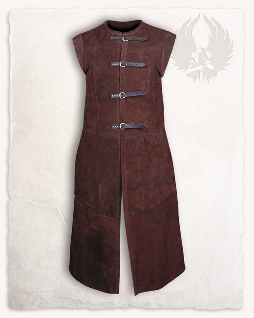 Garen Suede Vest Long Brown -  kamizelka zamszowa długa